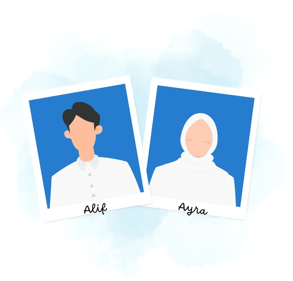 Ilustrasi Pengantin Alif & Ayu
